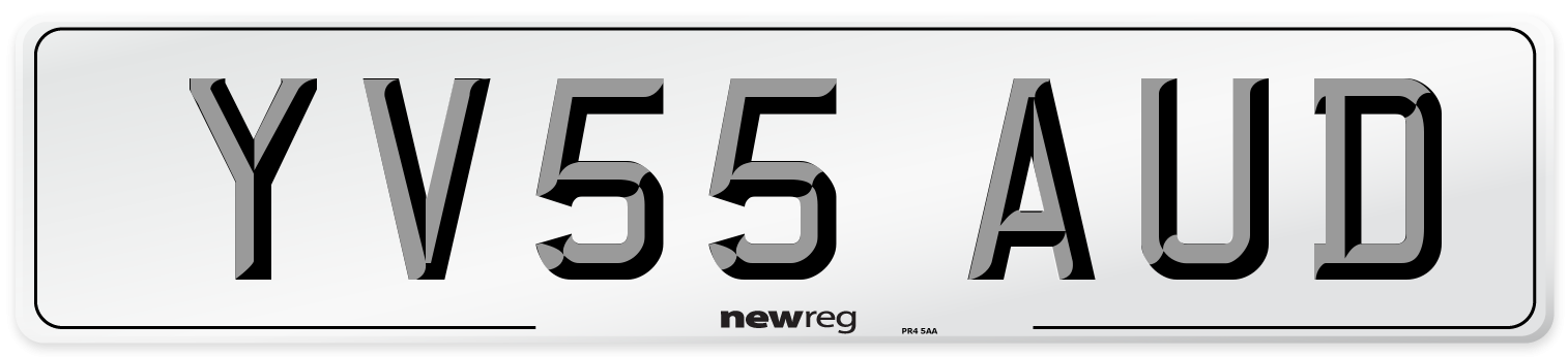 YV55 AUD Number Plate from New Reg